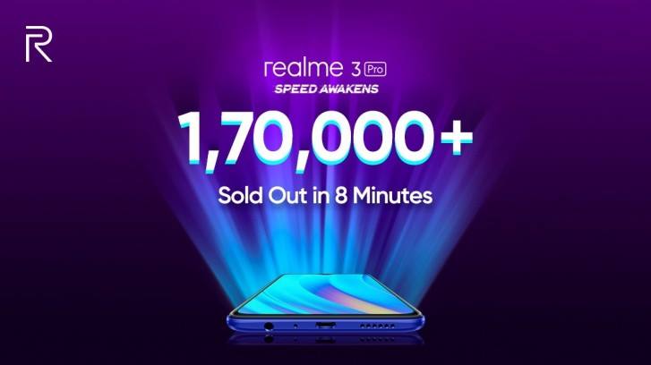 تم بيع 170 ألف هاتف Realme 3 Pro في أول عملية بيع فى 8 دقائق فقط