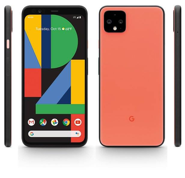 هاتف Pixel 4 يظهر في صورة رسمية باللون البرتقالي