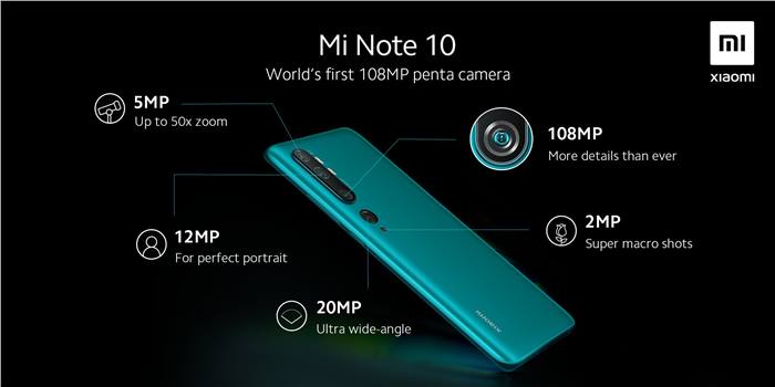 شاومي تكشف عن مواصفات كاميرات هاتف Mi Note 10