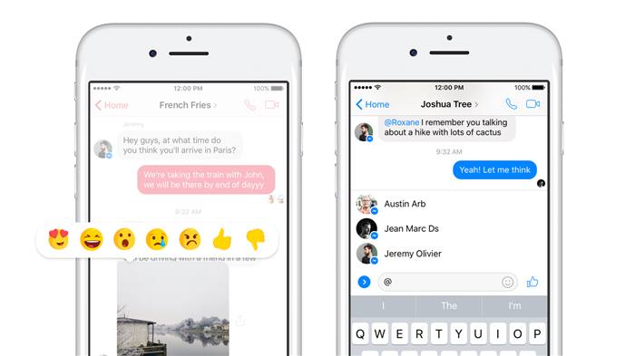 فيسبوك تضيف ردود الفعل والإشارة للماسنجر