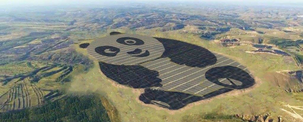 تصميم غريب لمحطة جديدة للطاقة الشمسية على شكل باندا