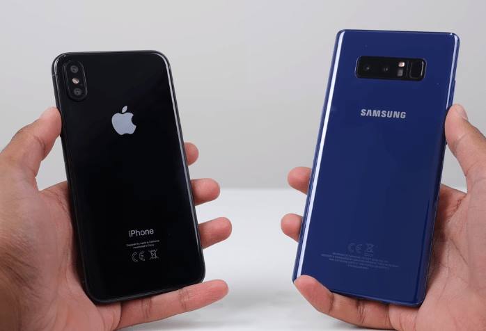 مقارنة شاملة بين العملاقين Galaxy Note 8 و iphone X