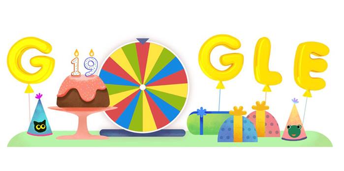 جوجل تحتفل بعيد ميلادها التاسع عشر