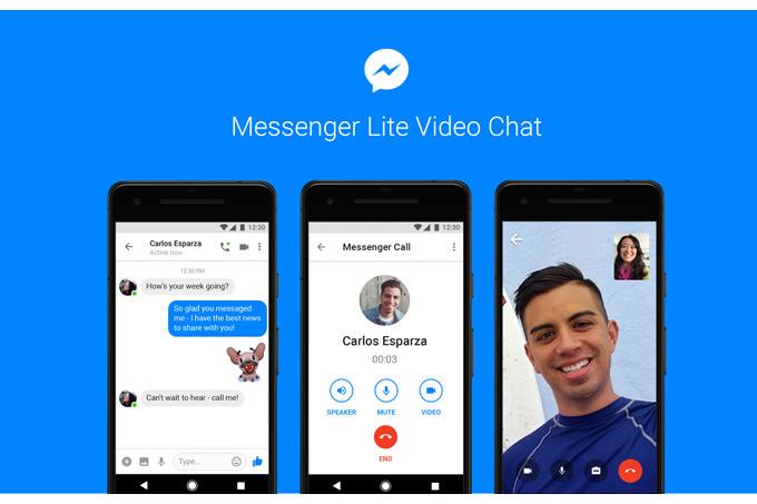 فيسبوك يضيف مكالمات الفيديو لتطبيق Messenger Lite