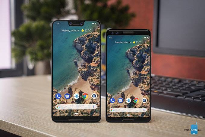 تسريب حجم شاشة هاتفي جوجل Pixel 3 و Pixel 3 XL