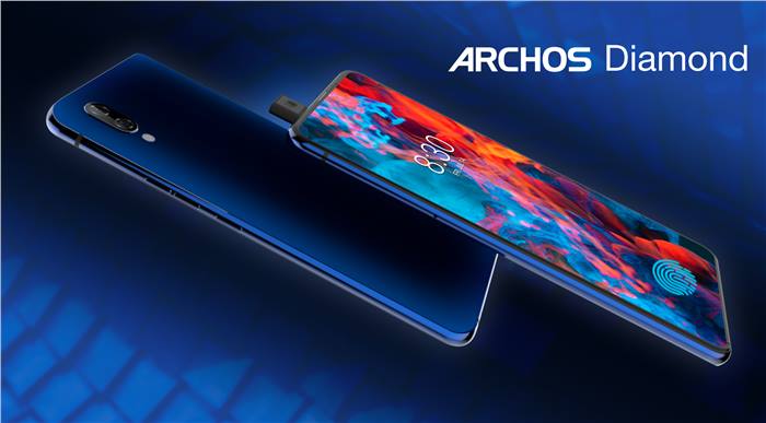 الإعلان عن الهاتف Archos Diamond بكاميرا أمامية منبثقة وقارئ بصمة فى الشاشة