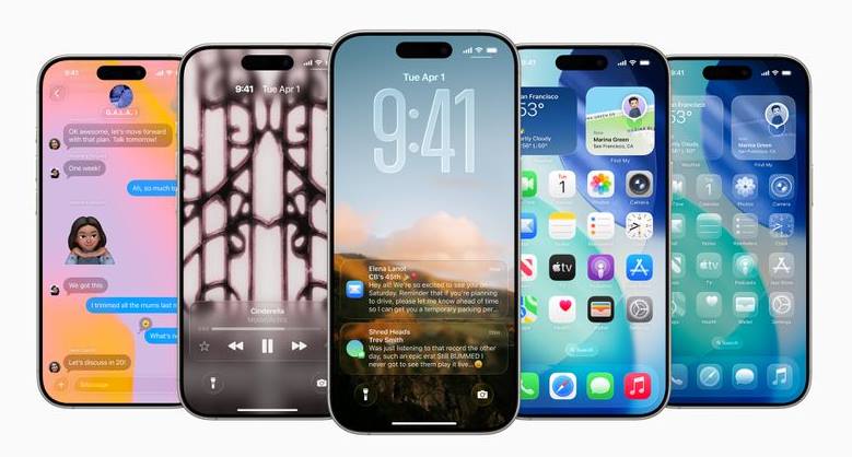 آبل تعلن عن نظام iOS 26 مع تصميم جديد