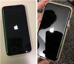 بسبب مشكلة هاردوير خط أخضر يظهر في شاشة هاتف iPhone X