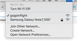 شخص يتسبب في ذعر في طائرة بسبب تسمية واي فاي هوت سبوت باسم Galaxy Note 7